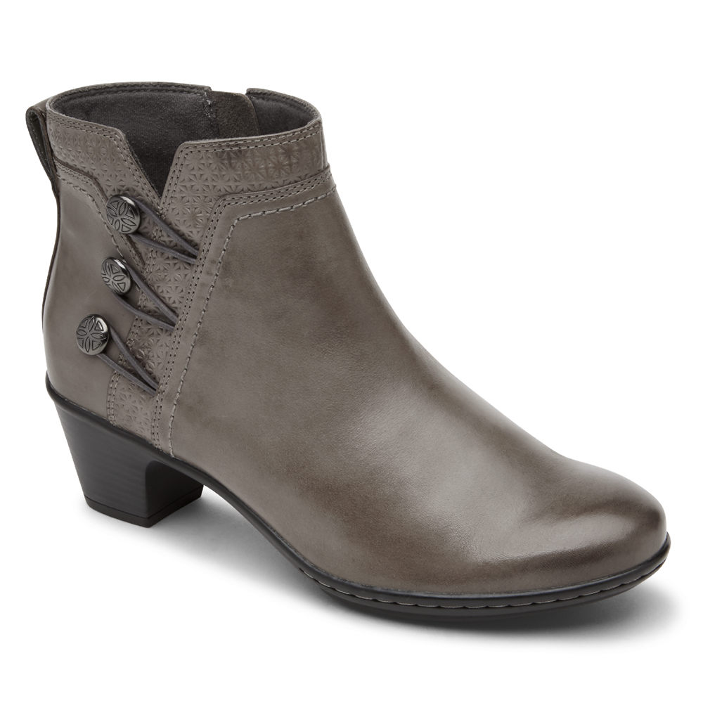 Rockport Singapore Womens Boots - Cobb Hill Kailyn Ankle Grey - VX4197580